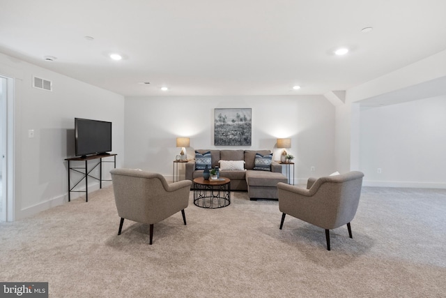 1333 German Driveway, Hanover, MD 21076 - living room featuring light carpet and recessed lighting