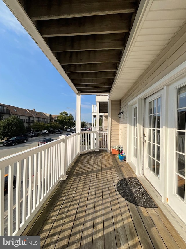 deck featuring french doors