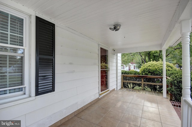 view of patio / terrace with a porch