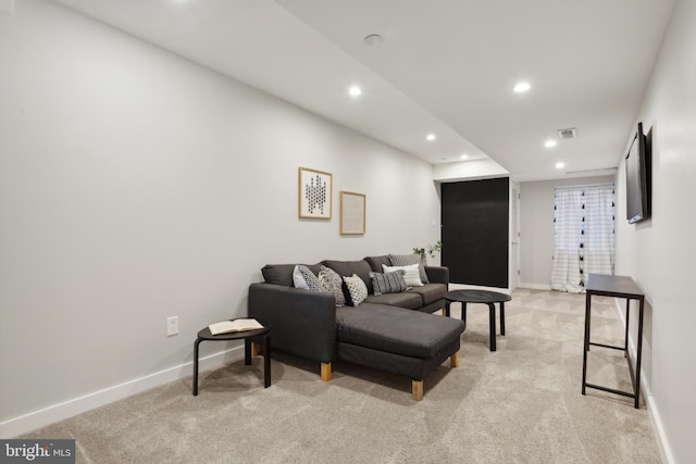 view of carpeted living room