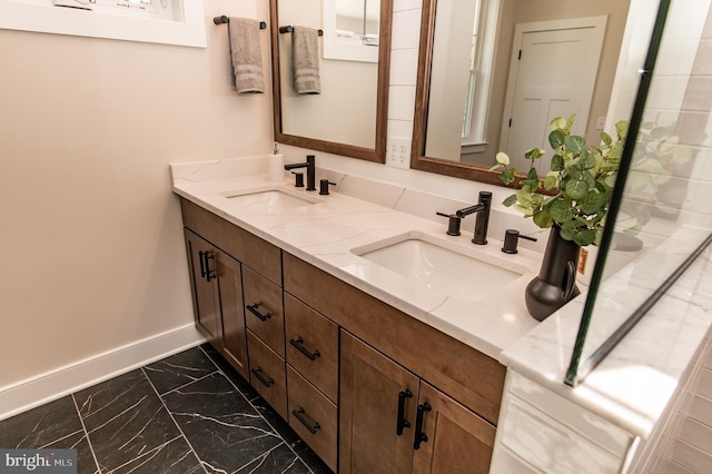 bathroom featuring vanity