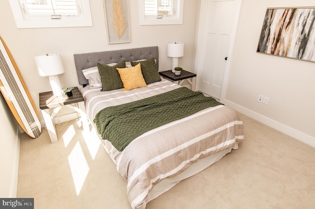 view of carpeted bedroom