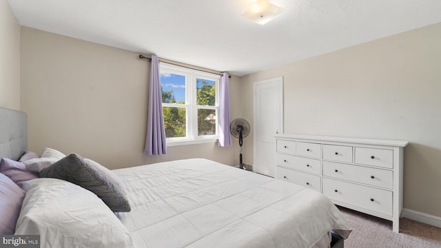 view of carpeted bedroom