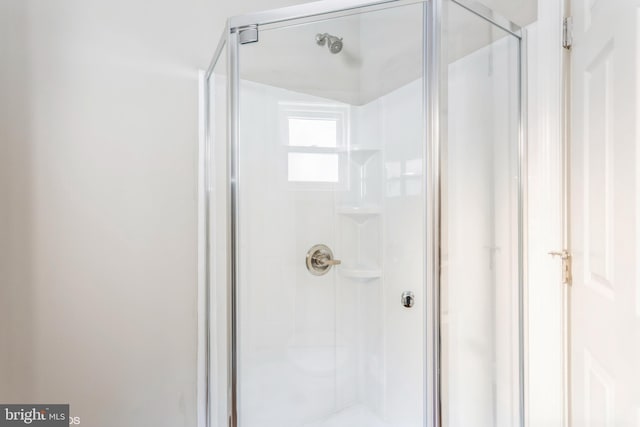 bathroom with an enclosed shower