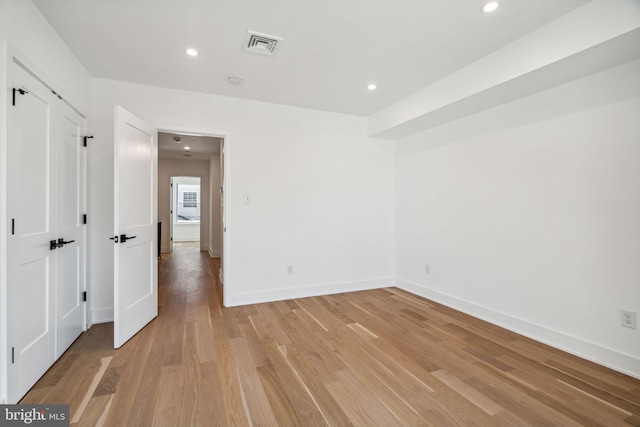 interior space featuring light wood-type flooring