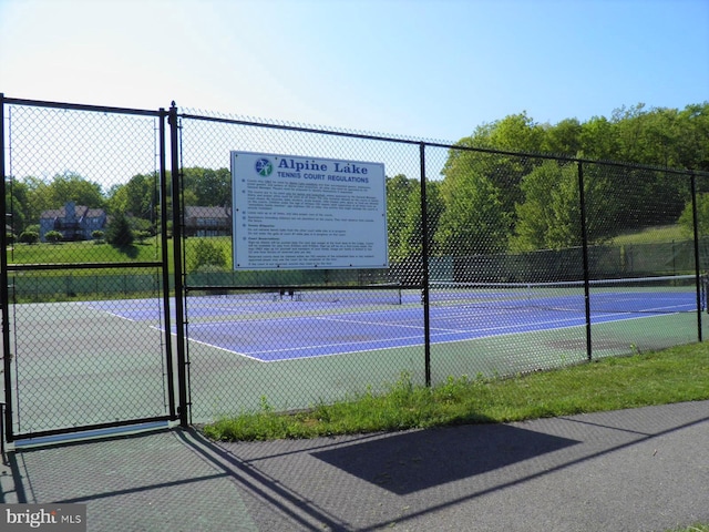 view of sport court