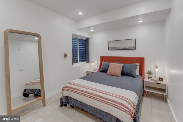 view of tiled bedroom