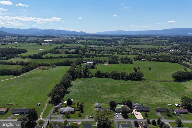 bird's eye view with a rural view and a mountain view