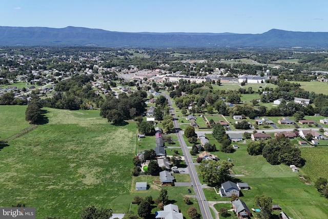 aerial view featuring a mountain view