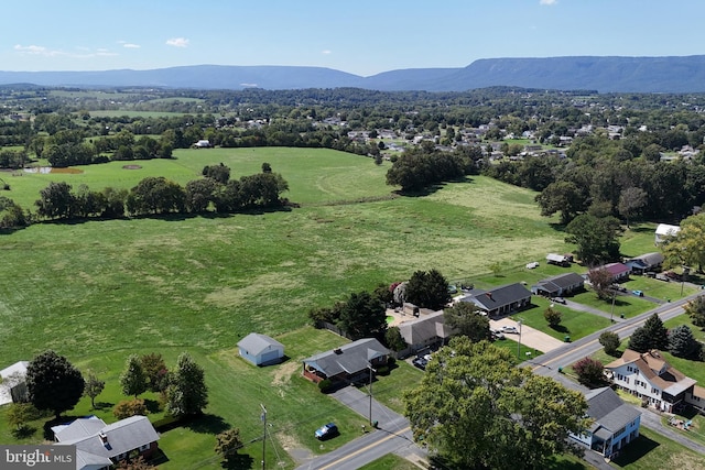 drone / aerial view with a mountain view