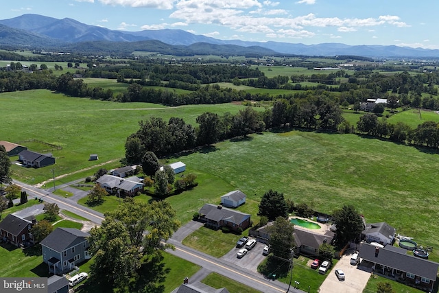 bird's eye view featuring a mountain view