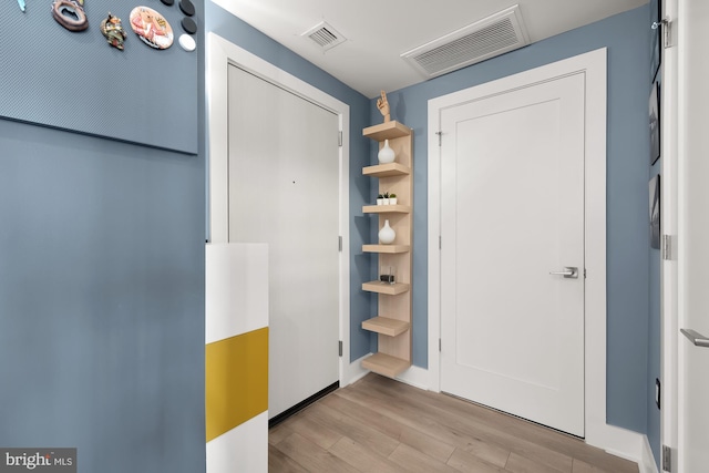 entryway featuring light hardwood / wood-style floors