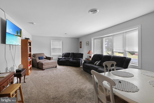 view of carpeted living room