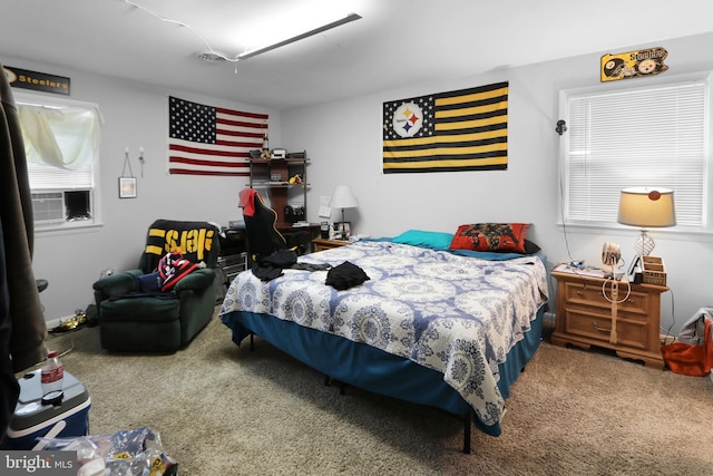 view of carpeted bedroom