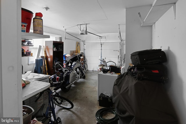 garage featuring a garage door opener