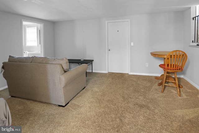 view of carpeted living room