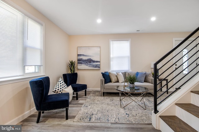 interior space featuring hardwood / wood-style floors