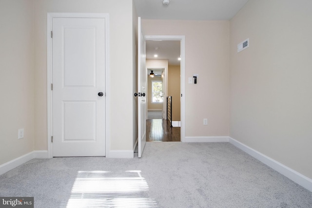 view of carpeted spare room