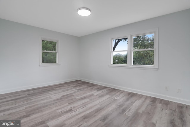 empty room featuring light hardwood / wood-style flooring