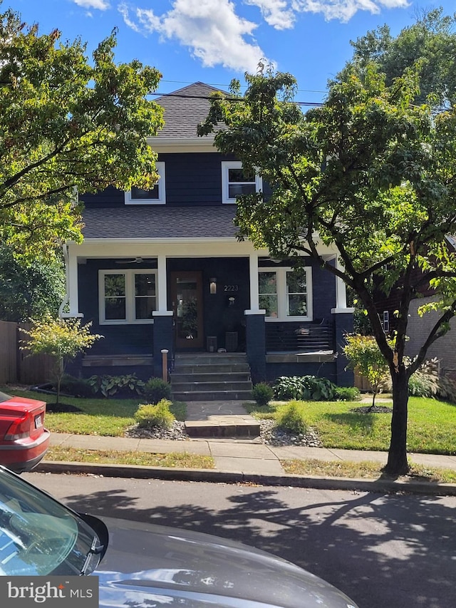 view of front of house with covered porch