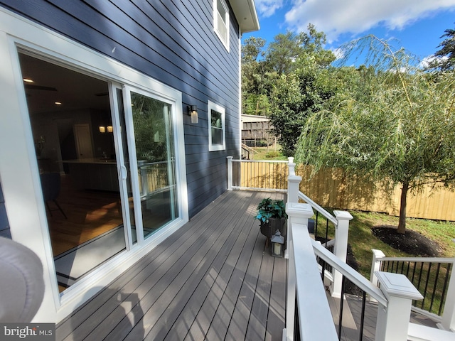 view of wooden deck