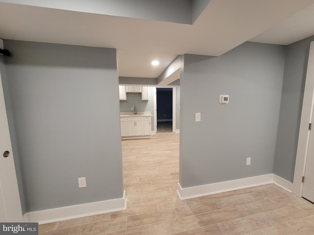 interior space featuring sink