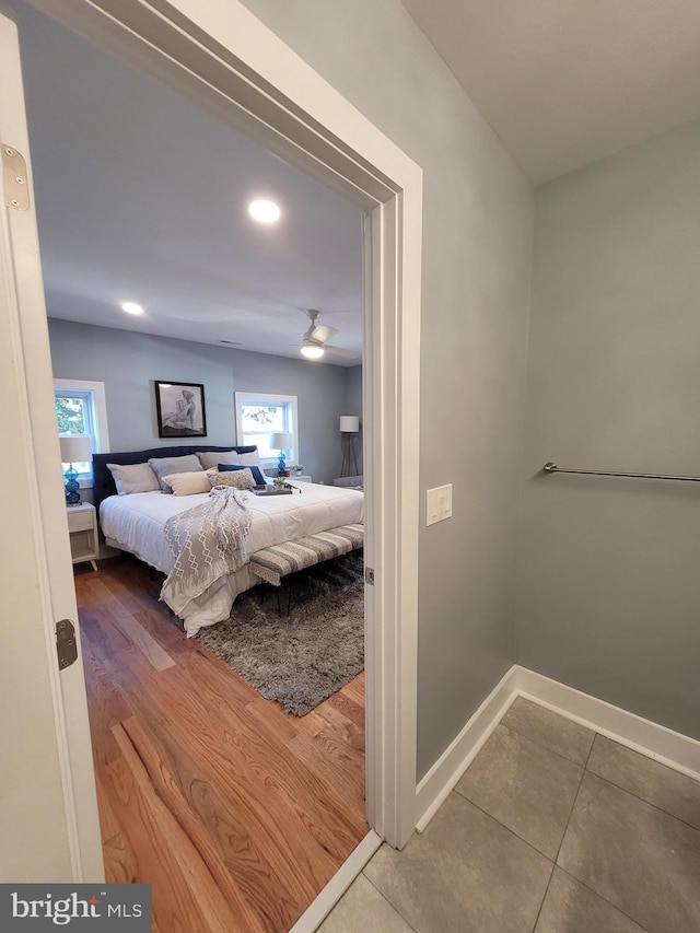 view of tiled bedroom