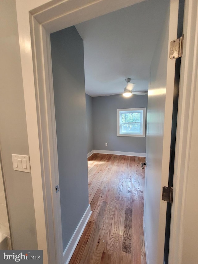 hallway featuring light hardwood / wood-style floors