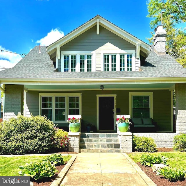 view of front of house with a porch