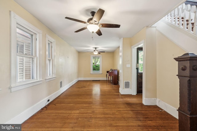 interior space featuring dark hardwood / wood-style flooring