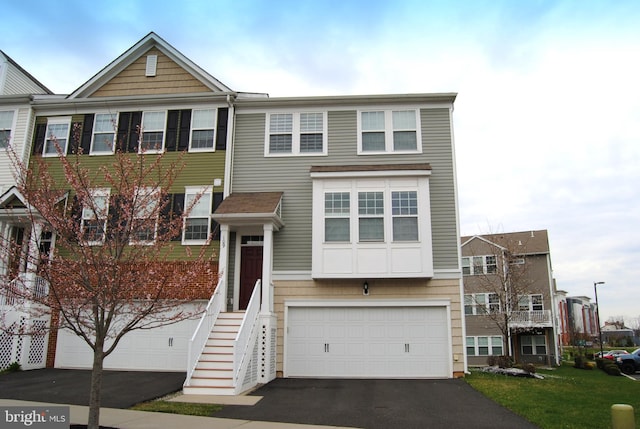 view of property featuring a garage