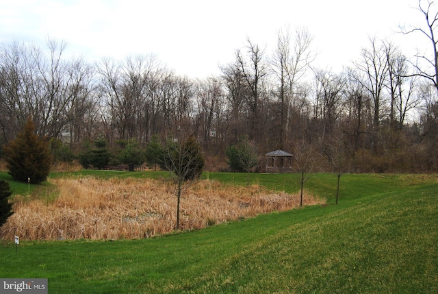 view of yard with a gazebo