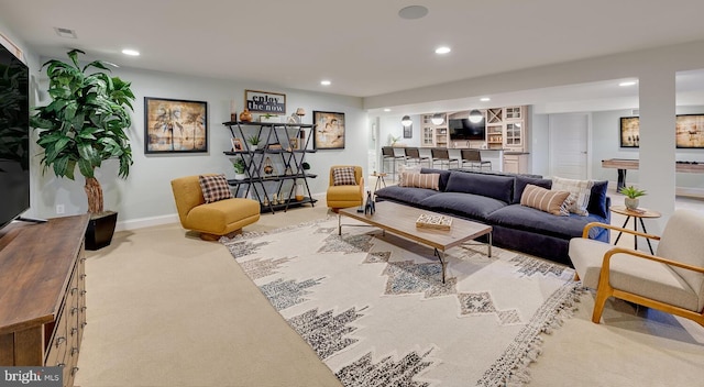 view of carpeted living room