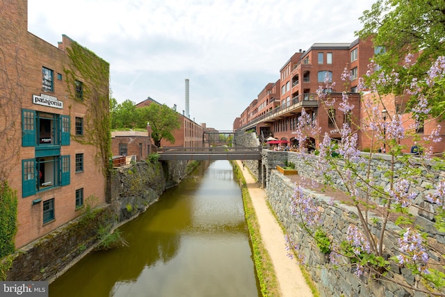 view of property's community with a water view