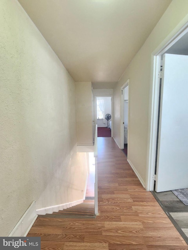 hallway featuring hardwood / wood-style flooring