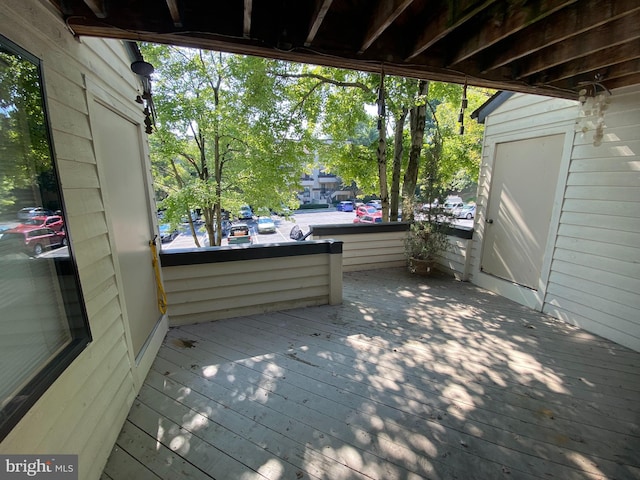 view of patio featuring a deck