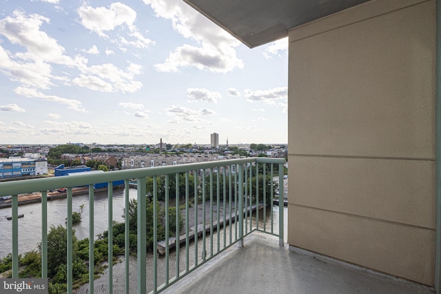 balcony featuring a city view