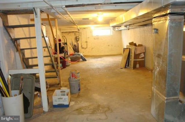 view of basement