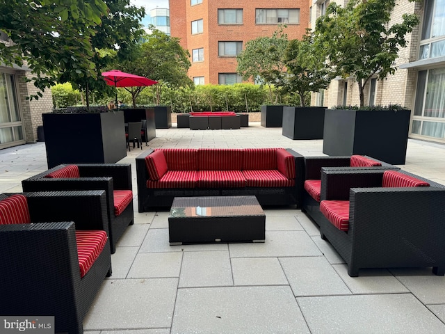 view of patio / terrace featuring outdoor lounge area