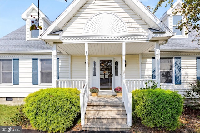 view of front of property featuring a porch