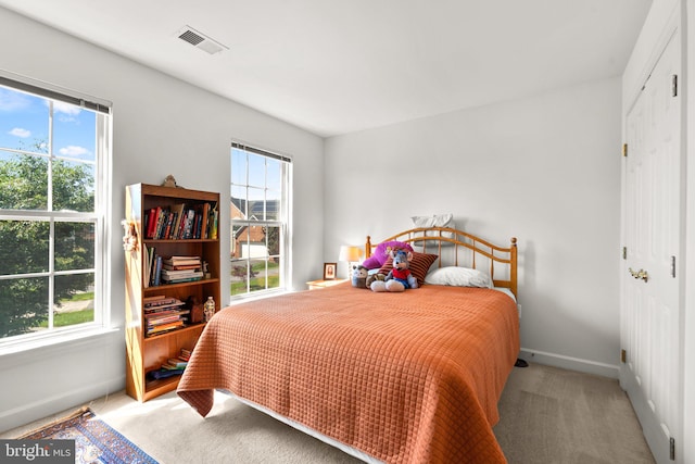 view of carpeted bedroom