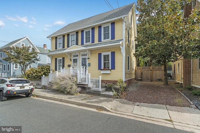 view of front of house with a porch