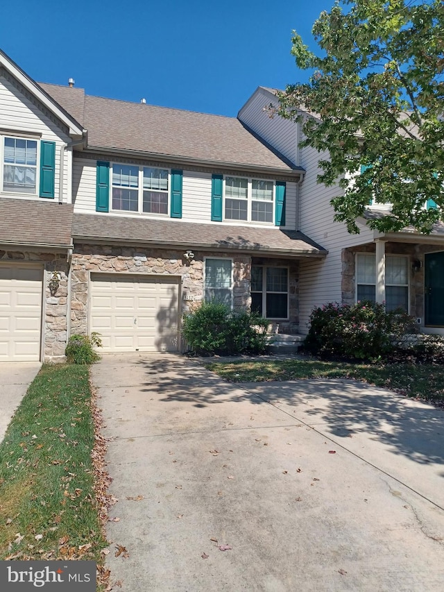 view of property with a garage