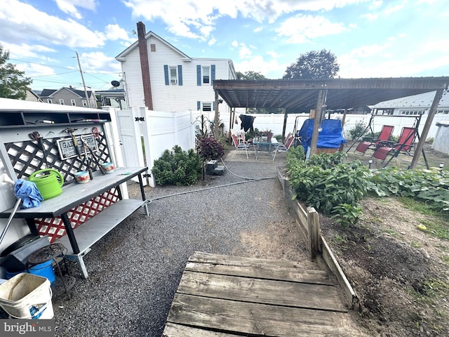 view of patio / terrace with a pergola