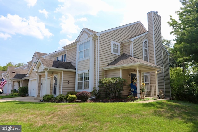 view of front of home featuring a front yard