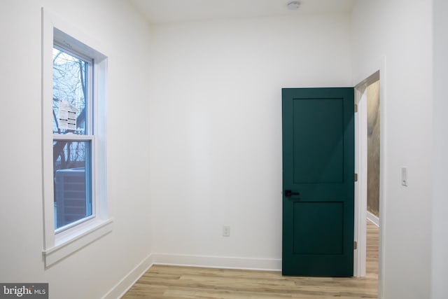 empty room featuring light hardwood / wood-style floors