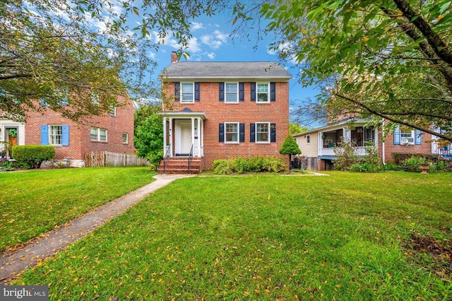 view of front of house with a front yard