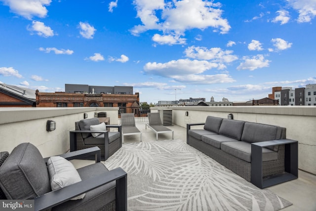 view of patio with outdoor lounge area