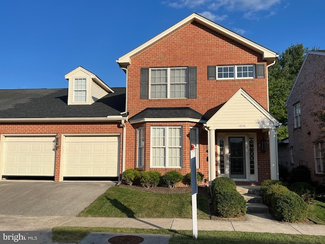 view of front facade with a garage