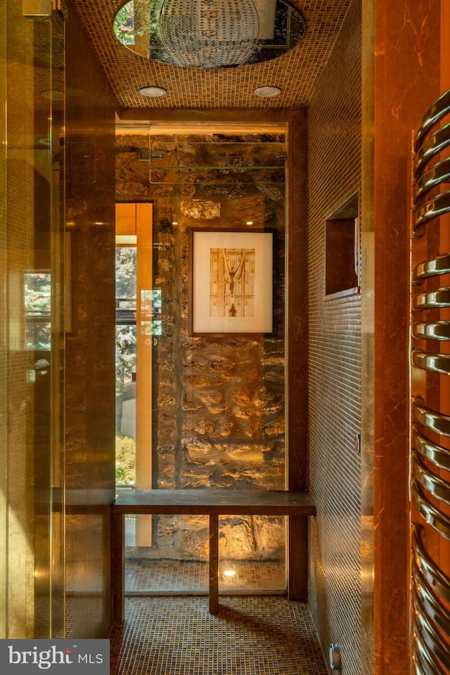 view of wine room